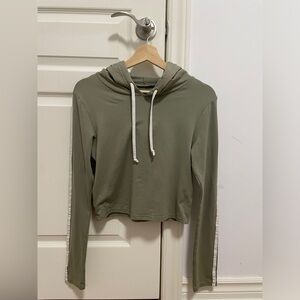 Minty Green Cropped Hoodie